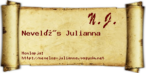 Nevelős Julianna névjegykártya